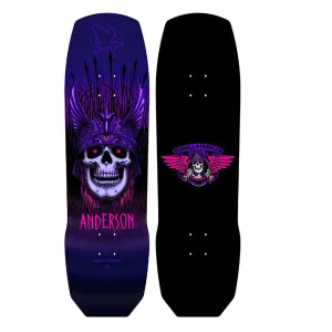 Powell Peralta 7-Ply Andy Anderson Heron Skull Purple TABLA DE SKATE