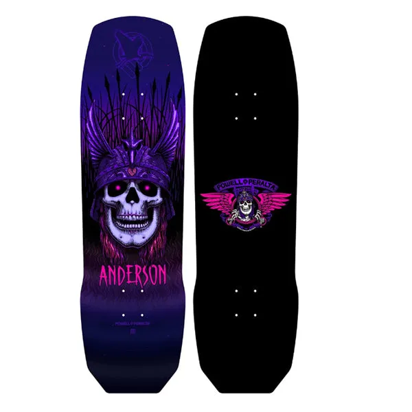 Powell Peralta 7-Ply Andy Anderson Heron Skull Purple TABLA DE SKATE