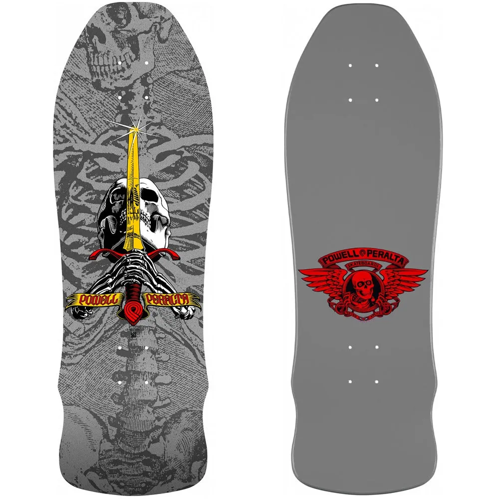 Powell Peralta Geegah Skull and Sword Deck Silver
