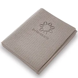 Primasole Folding Travel Yoga Mat Foldable light weight Easy to carry to Workout Fitness Class Beach, Park,Picnics 4mm thick Earth Brown Gray Color PSS91NH025A