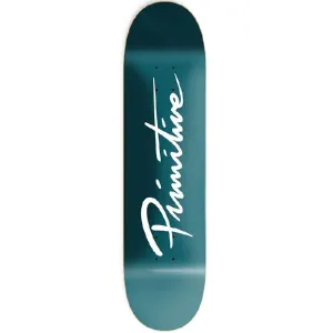 Primitive Deck Nuevo Script Teal 8" Tabla de Skate