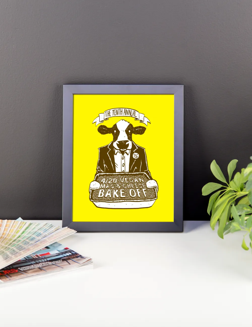 "4/20 Vegan Mac & Cheese Bake Off" Framed Poster