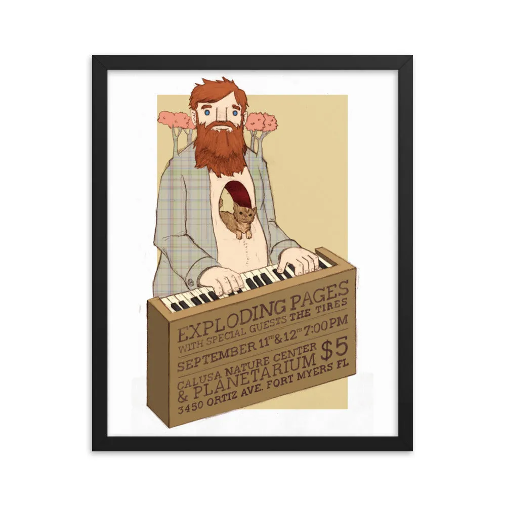 "Exploding Pages: LIve at the Calusa Nature Center & Planetarium" Framed Poster