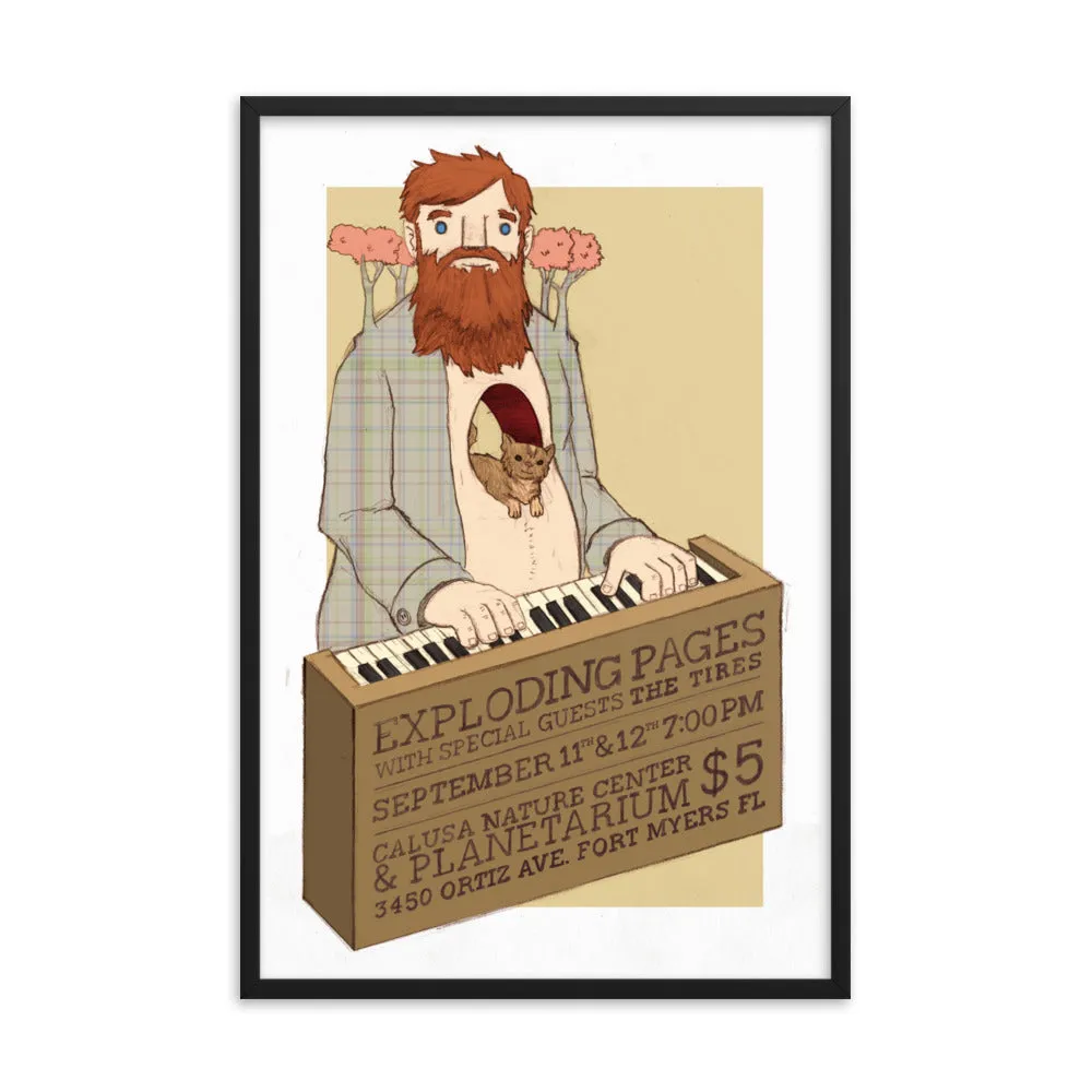 "Exploding Pages: LIve at the Calusa Nature Center & Planetarium" Framed Poster