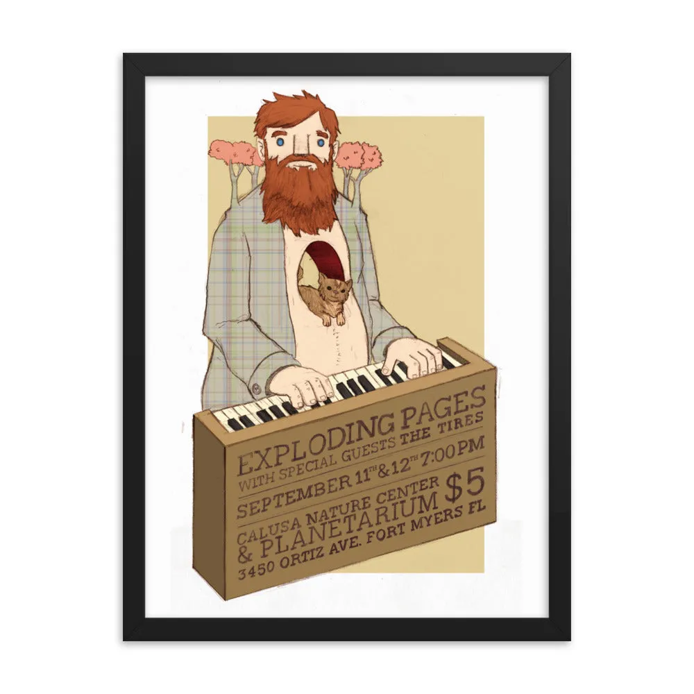 "Exploding Pages: LIve at the Calusa Nature Center & Planetarium" Framed Poster