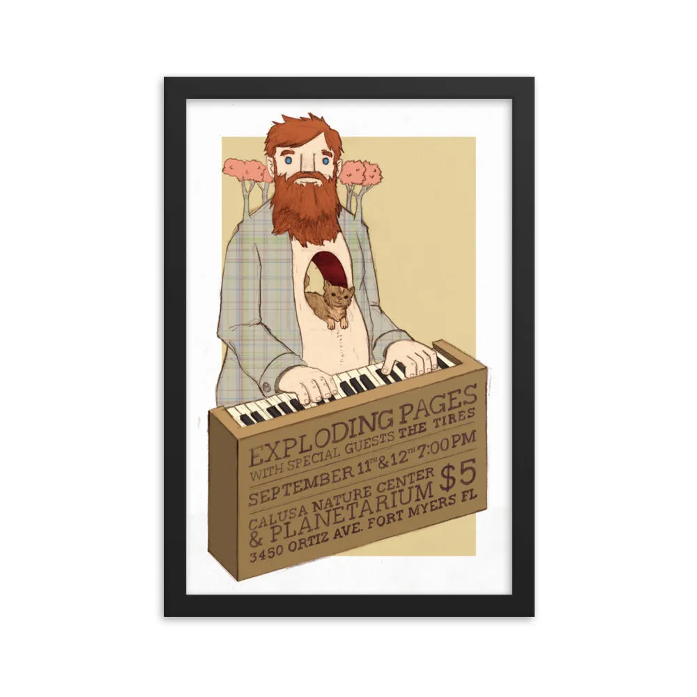 "Exploding Pages: LIve at the Calusa Nature Center & Planetarium" Framed Poster