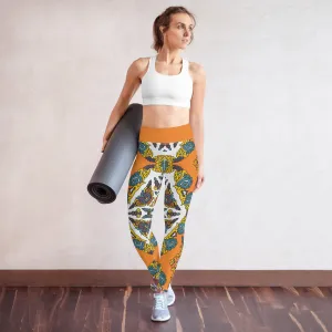 Retro Geometric Pattern Yoga Leggings