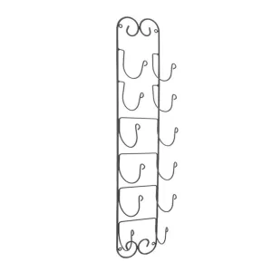 Rolling Pin Wall Mount Adds an Elegant Appeal to Any Room with This Durable Iron Material with a Black Finish Wall Mount in the Kitchen to Store Wine Bottles Hang in the Bathroom for Towel Storage