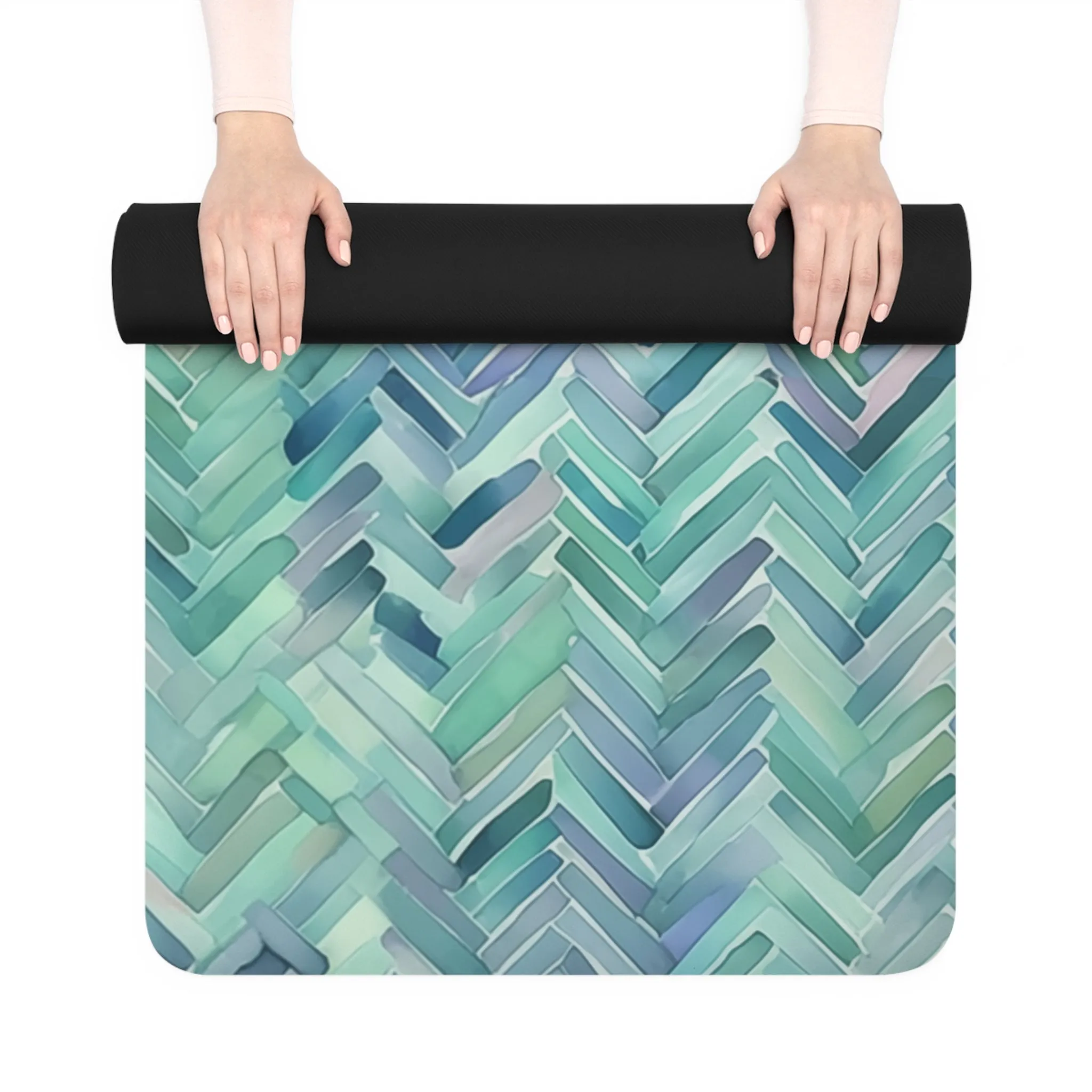 Rubber Yoga Mat- Piers Orleans Herringbone
