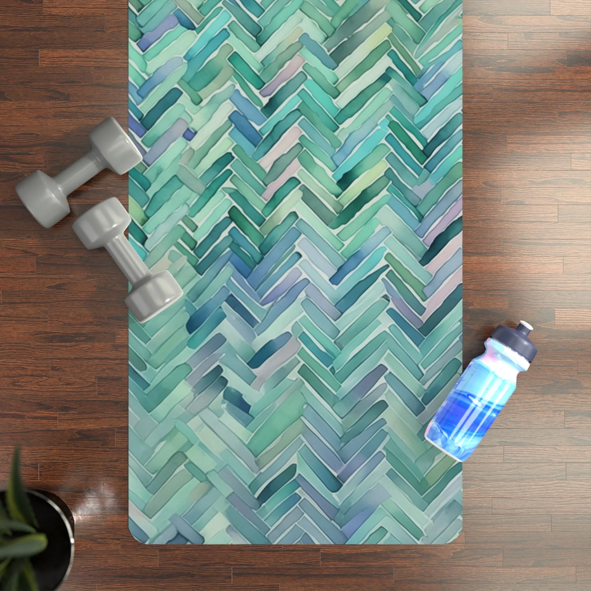 Rubber Yoga Mat- Piers Orleans Herringbone