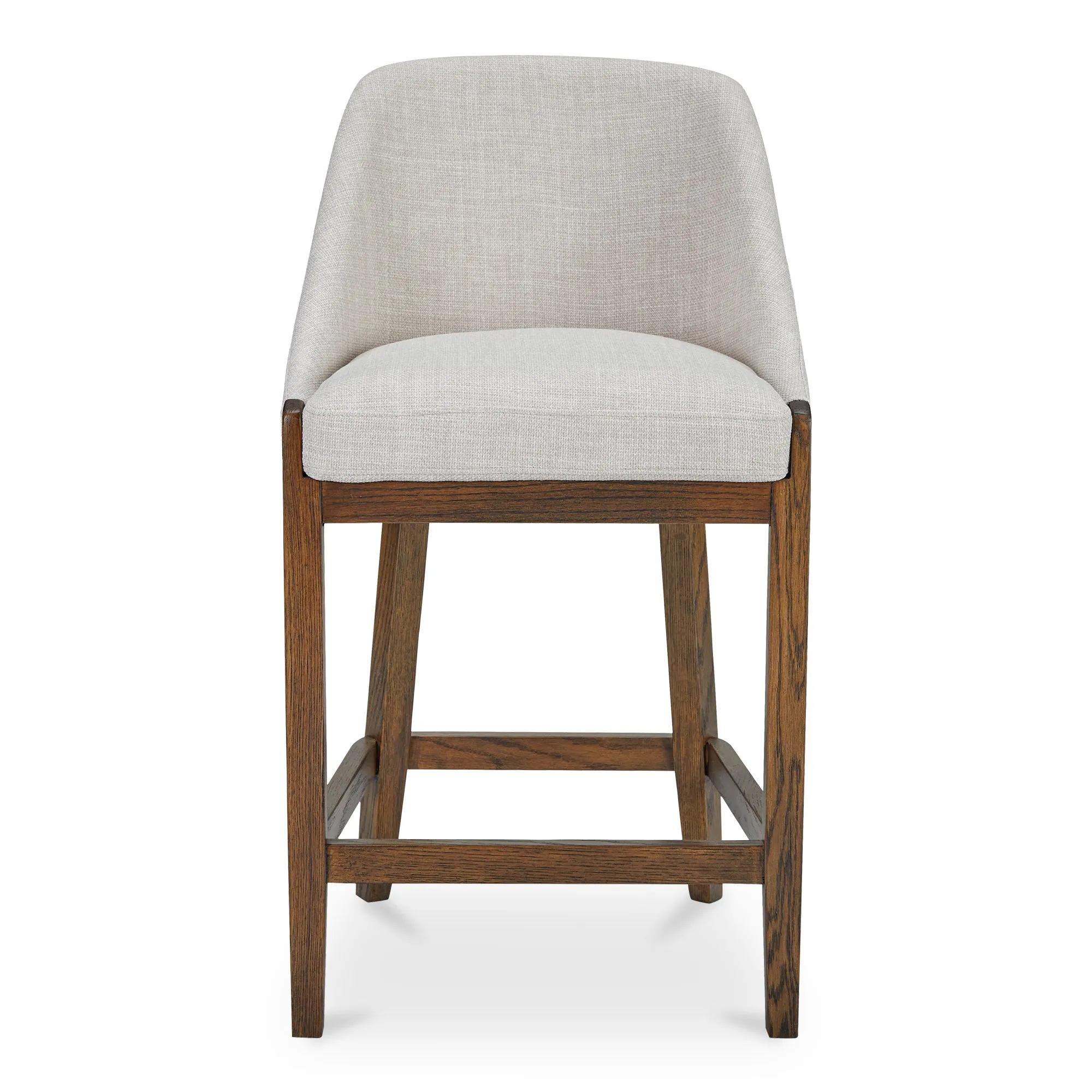 Rustic Oak & Performance Fabric Counter Stool