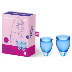 Satisfyer - Feel Confident Menstrual Cup - Dark Blue - 2 Pcs