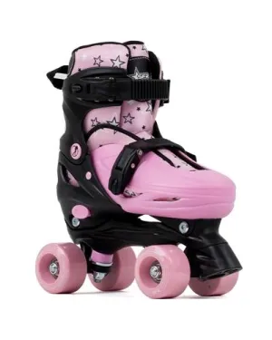 SFR Nebula Kids Adjustable Roller Skates - Black Pink