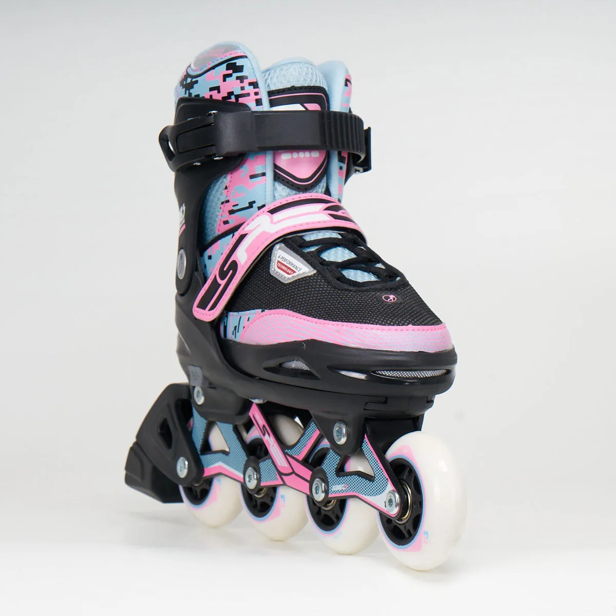 SFR Pixel Adjustable Junior Inline Skates - Blue/Pink