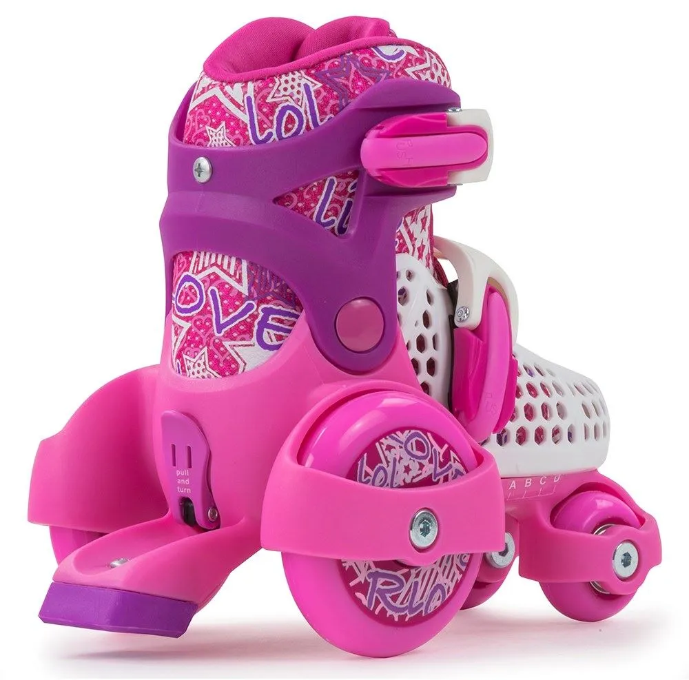 SFR Stomper Adjustable Children's Quad Skates - Pink / White