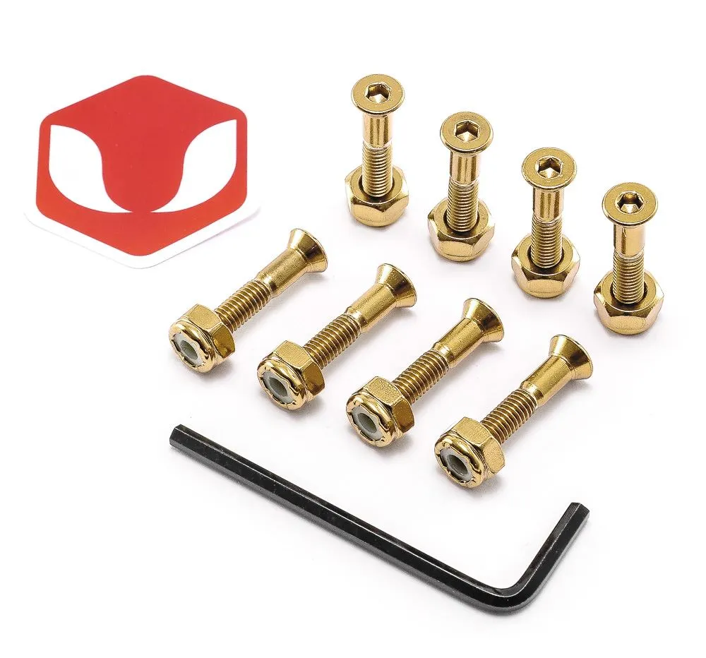 Skatewarehouse Conical Skateboard Wheels & Venom Gold Bearings Pack   Bolts!