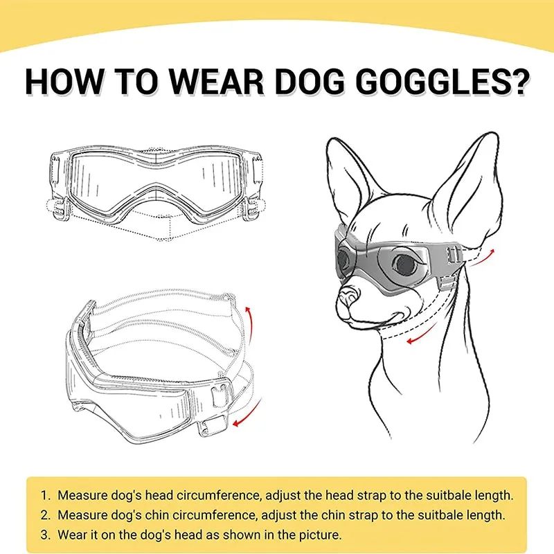 Soft Adjustable UV Protection Pet Goggles