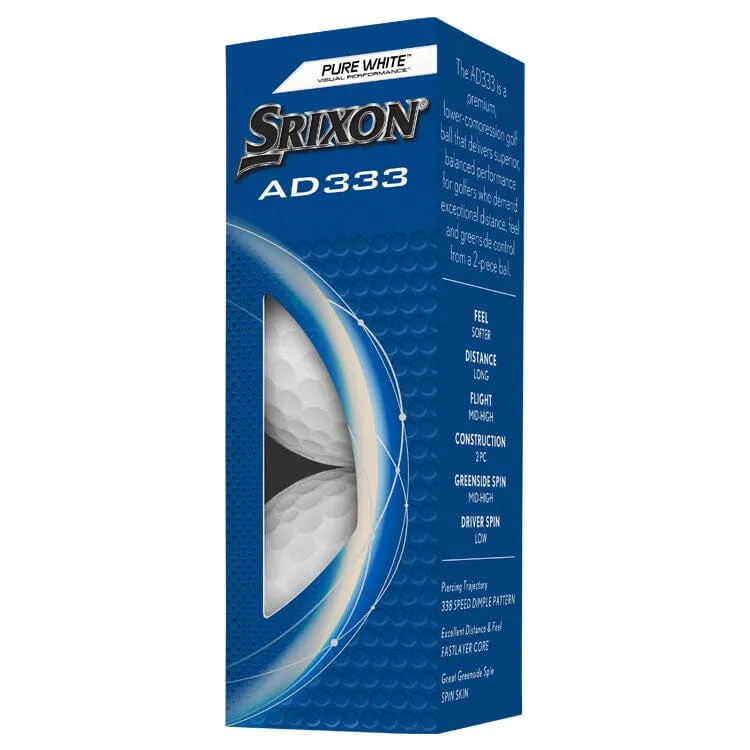 Srixon AD333 White Golf Balls 12Pk