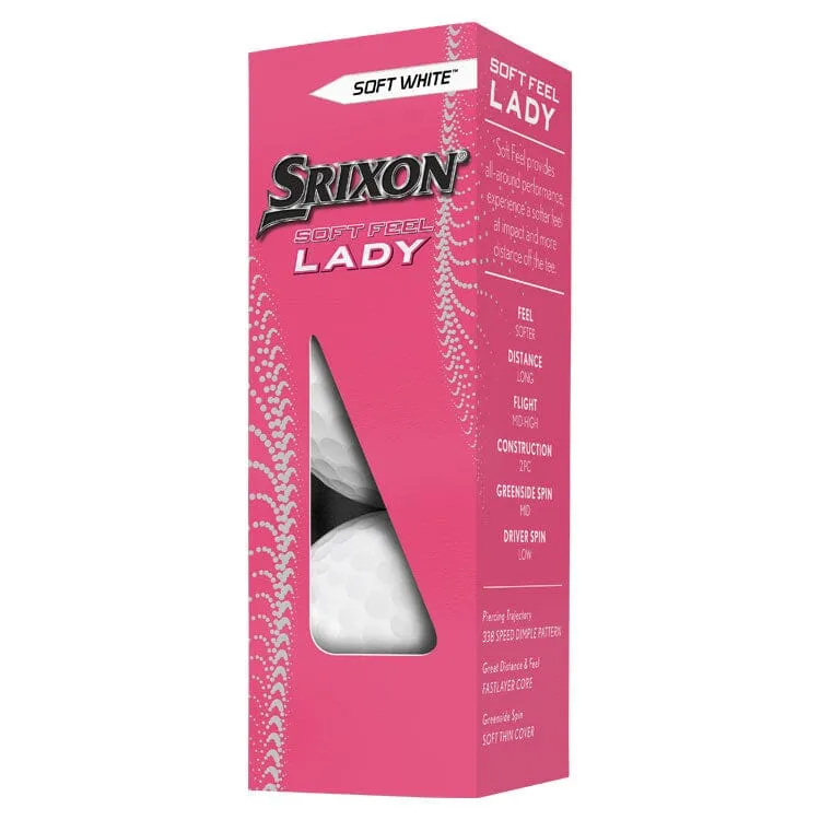Srixon Soft Feel Ladies White Golf Balls 12Pk