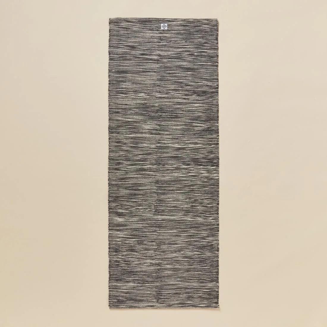 Sur-tapis / tapis yoga doux coton 183cm x 68cm x4 mm gris chine