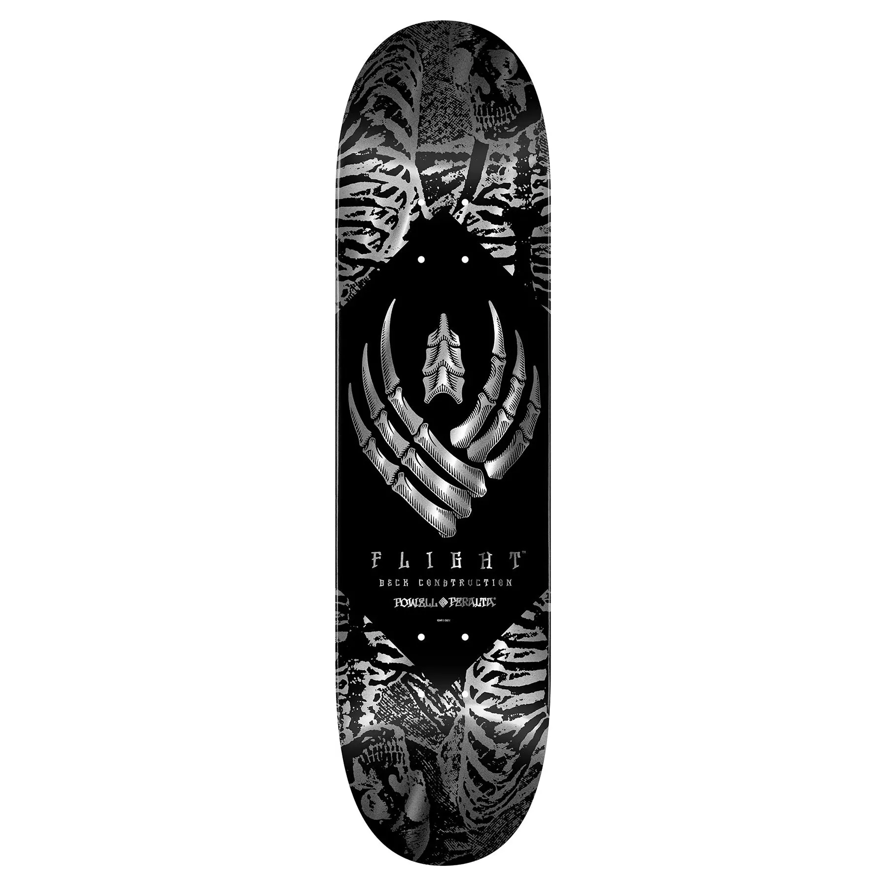 Tabla Skate Powell Peralta Pro Flight Skeleton Silver Foil 8.25   Lija