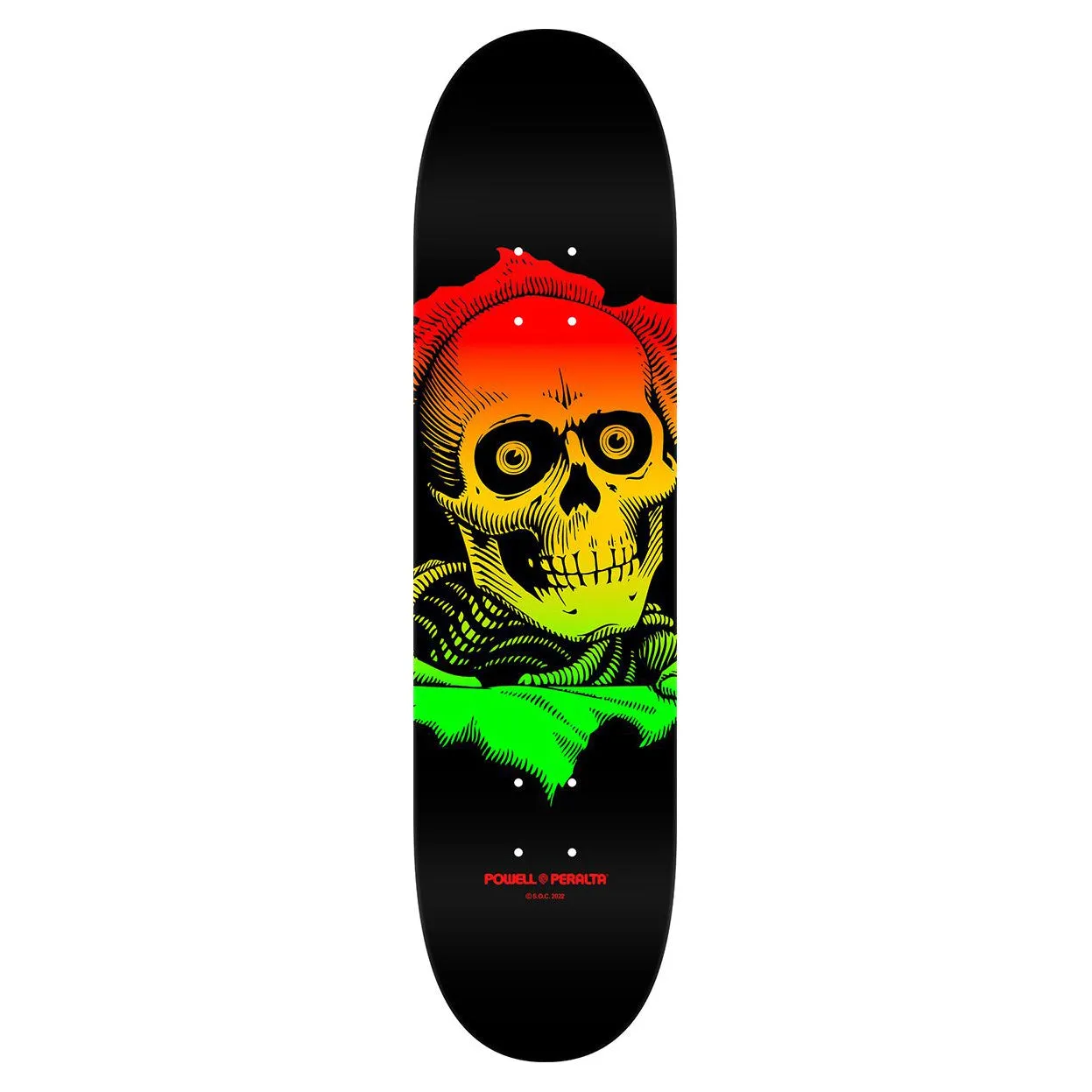 Tabla Skate Powell Peralta Ripper Rasta Fade 8.5   Lija