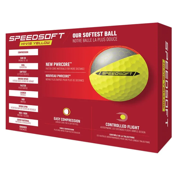 TaylorMade SpeedSoft - Pelotas de golf amarillas (12 unidades)