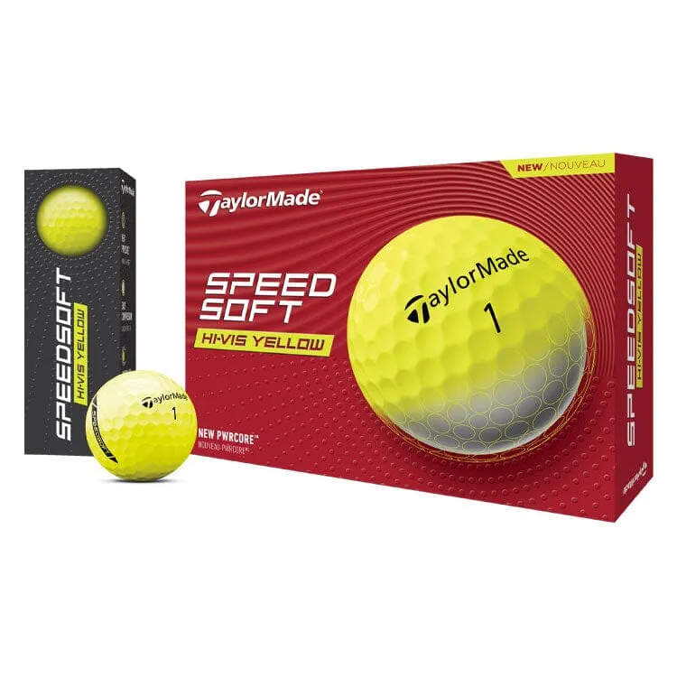 TaylorMade SpeedSoft - Pelotas de golf amarillas (12 unidades)