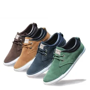 Top Fashion brand men Flat Shoes Canvas men's flats shoes men,Daily casual shoes Spring Autumn suede men shoes LS083