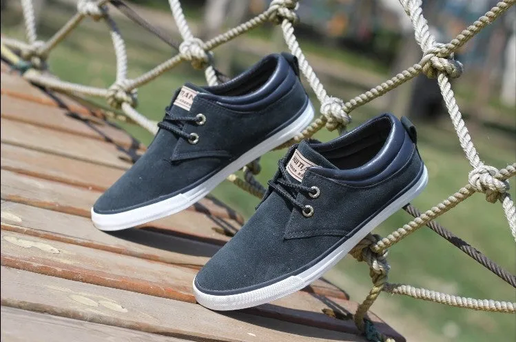 Top Fashion brand men Flat Shoes Canvas men's flats shoes men,Daily casual shoes Spring Autumn suede men shoes LS083