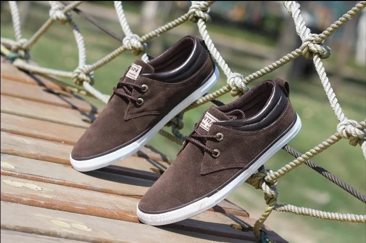 Top Fashion brand men Flat Shoes Canvas men's flats shoes men,Daily casual shoes Spring Autumn suede men shoes LS083