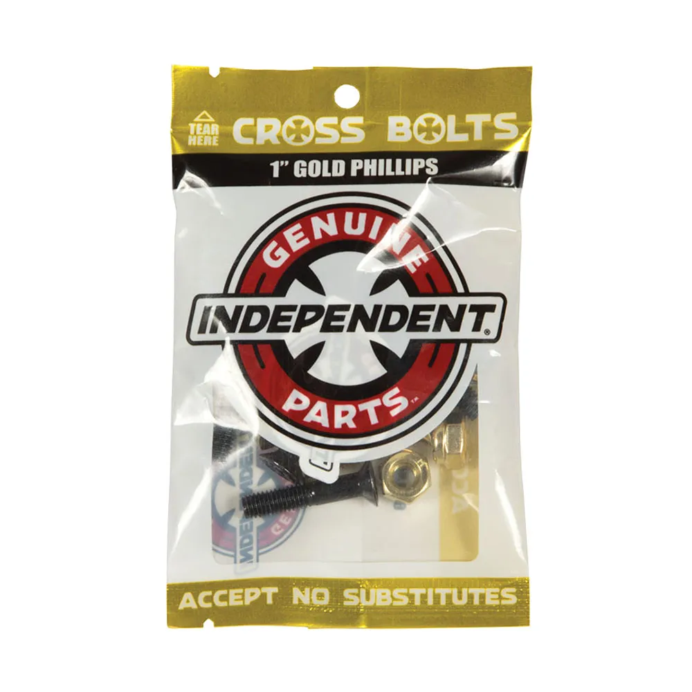 Tornillos Skate Independent Genuine Parts Phillips Black Gold 1"