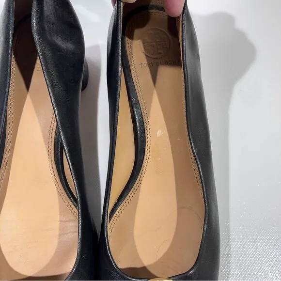 Tory Burch Caterina Pump Black Leather Size 9 M