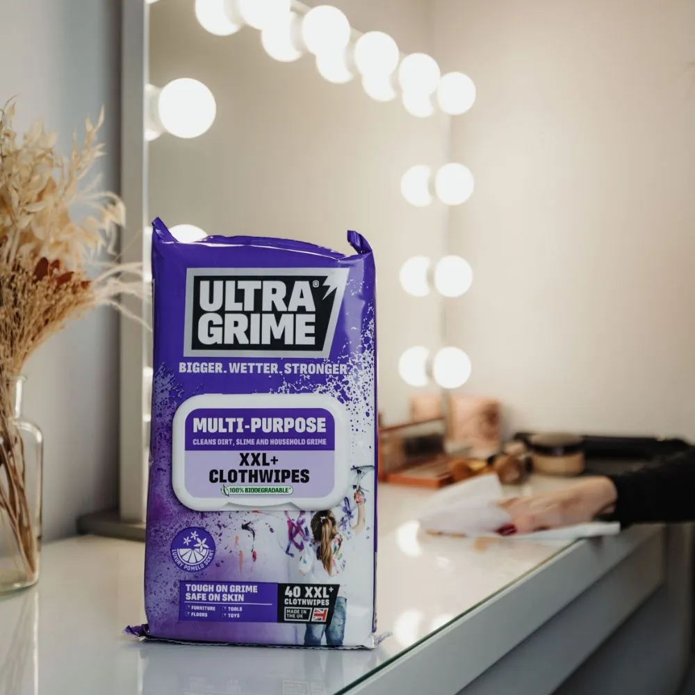 Ultragrime Multi-Purpose Pomelo Clothwipes 40PK