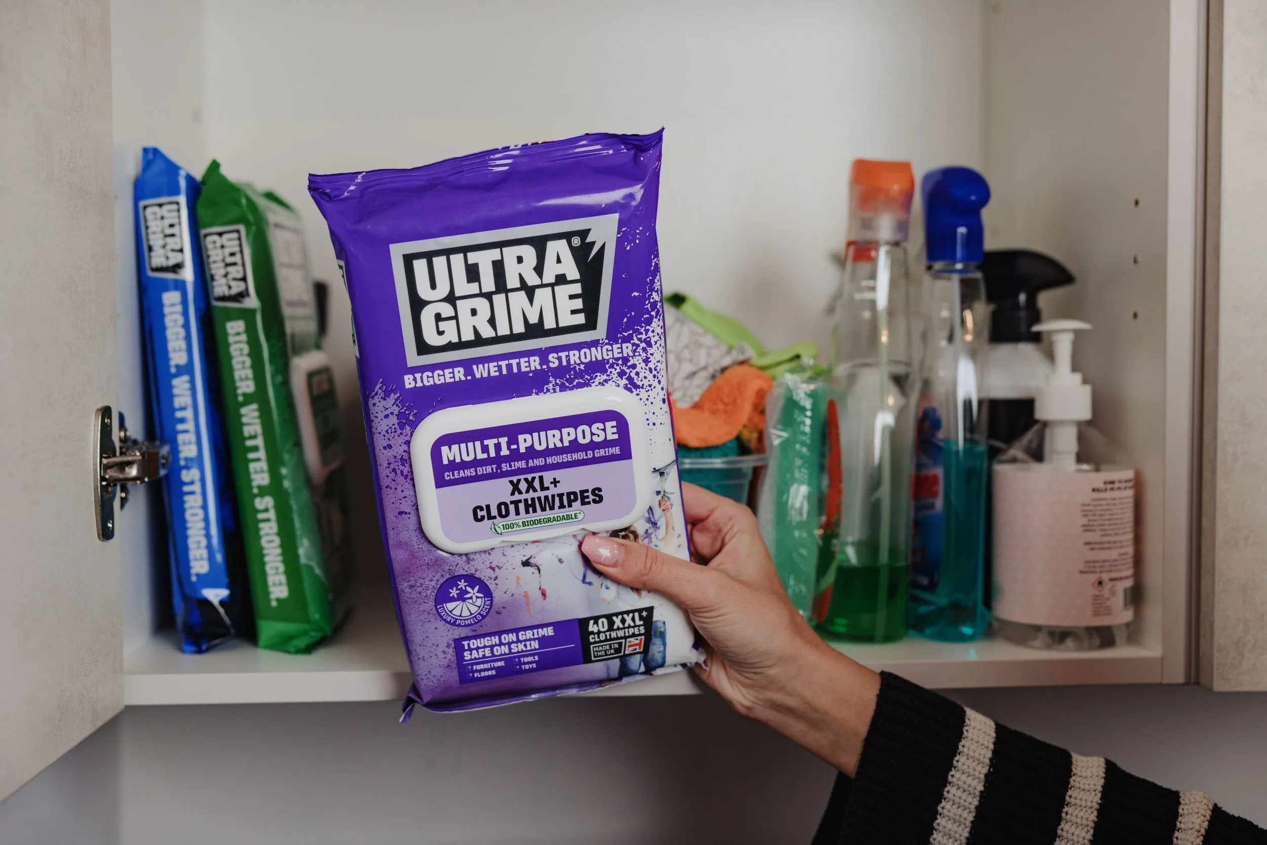 Ultragrime Multi-Purpose Pomelo Clothwipes 40PK