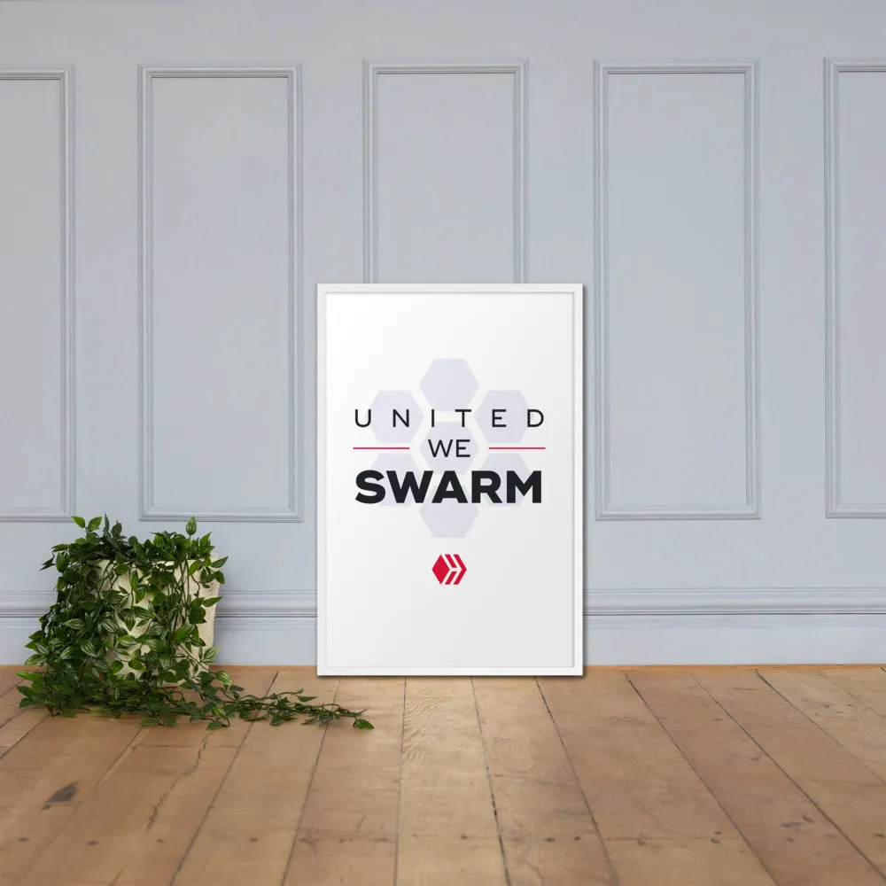 United We Swarm Light Framed poster