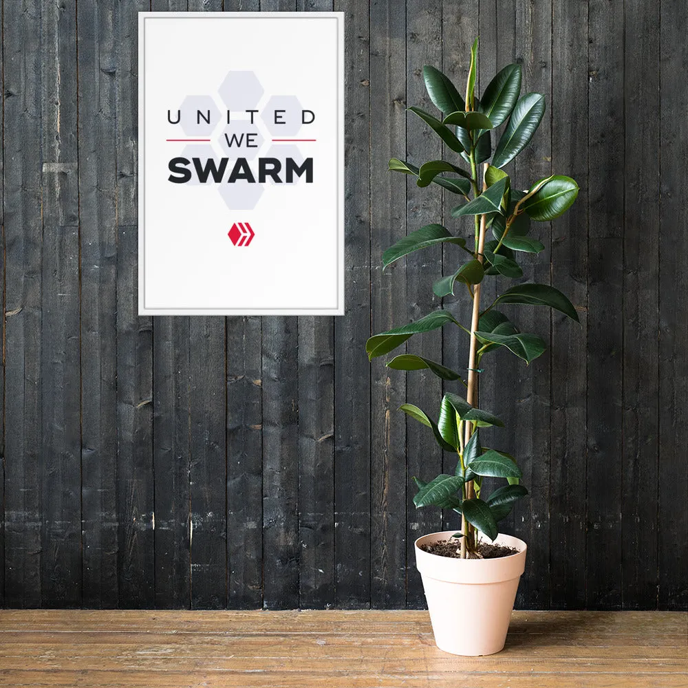 United We Swarm Light Framed poster