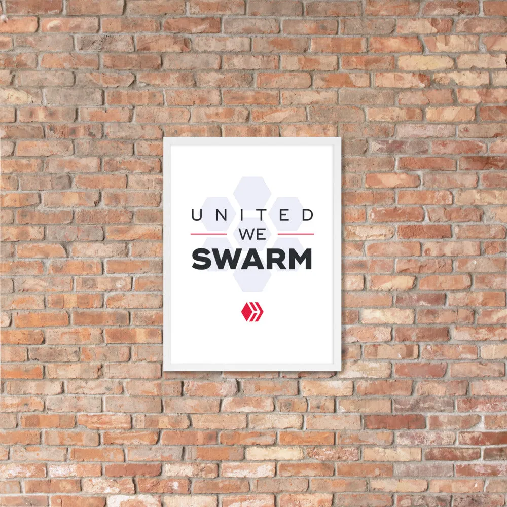United We Swarm Light Framed poster