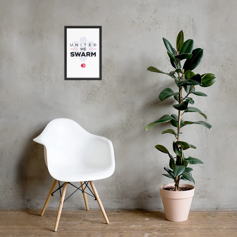 United We Swarm Light Framed poster