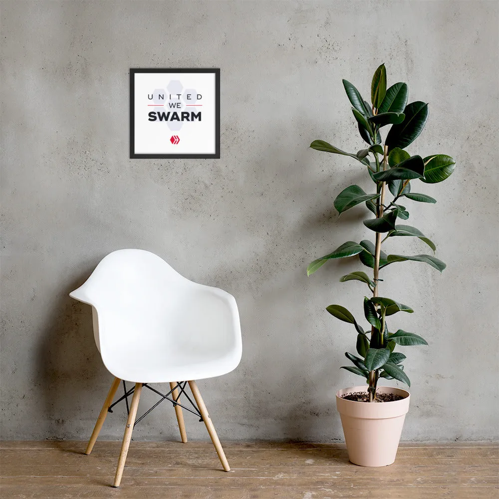 United We Swarm Light Framed poster