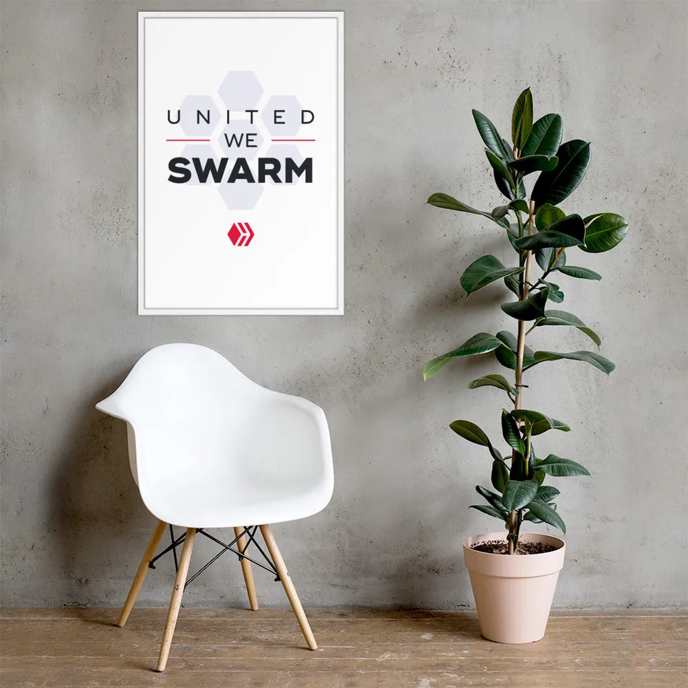 United We Swarm Light Framed poster