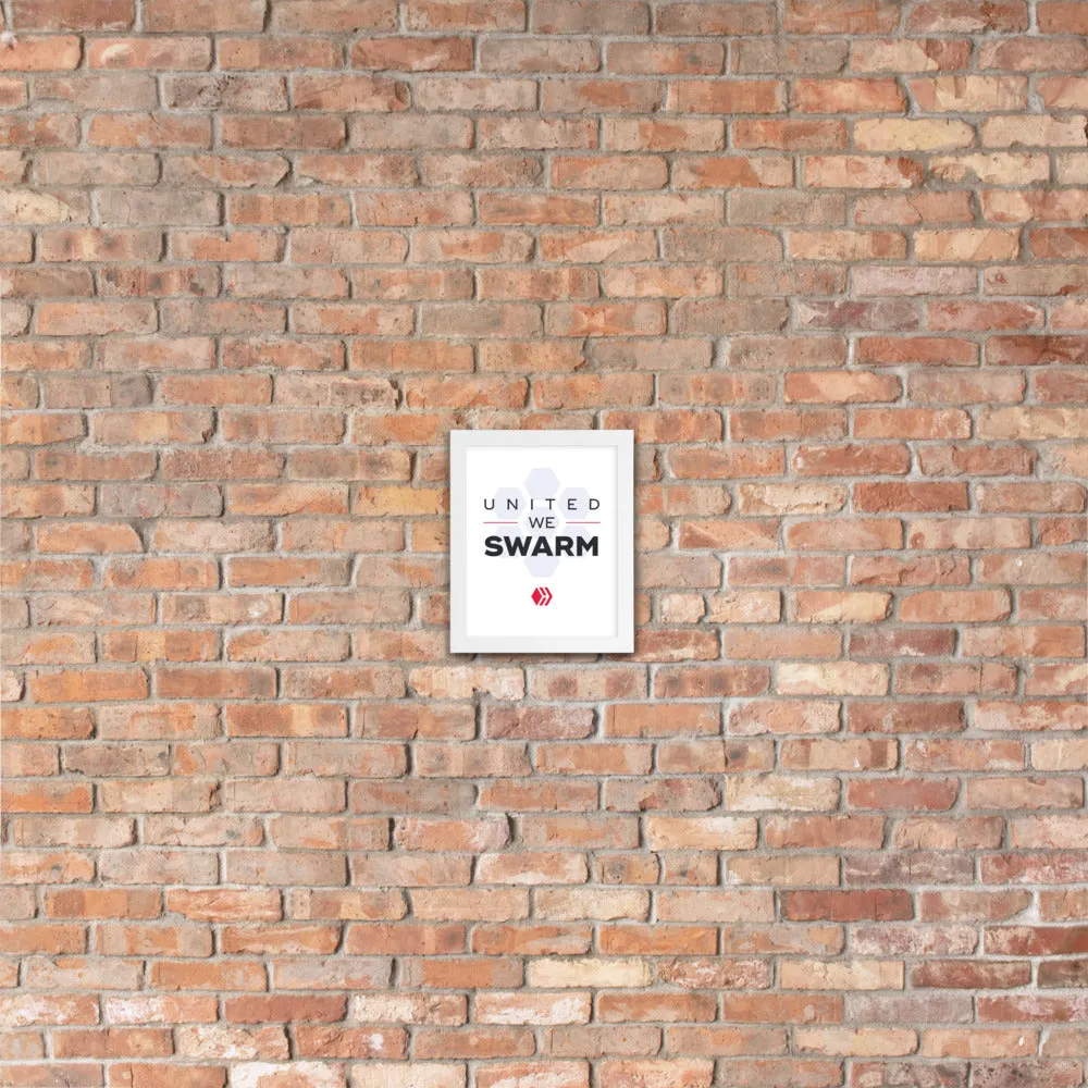 United We Swarm Light Framed poster