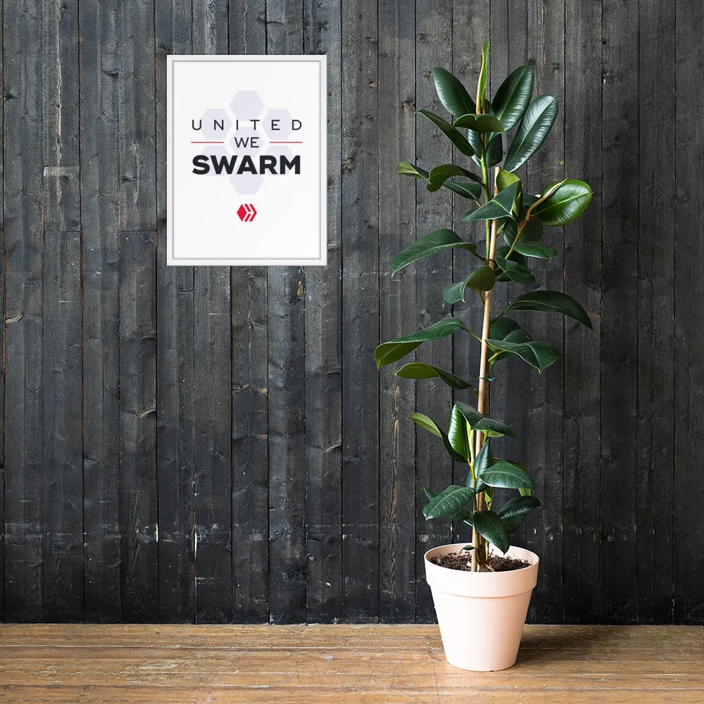 United We Swarm Light Framed poster