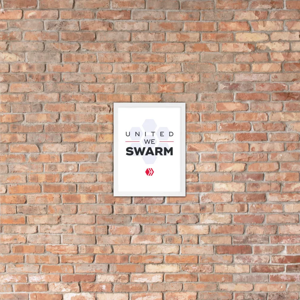 United We Swarm Light Framed poster