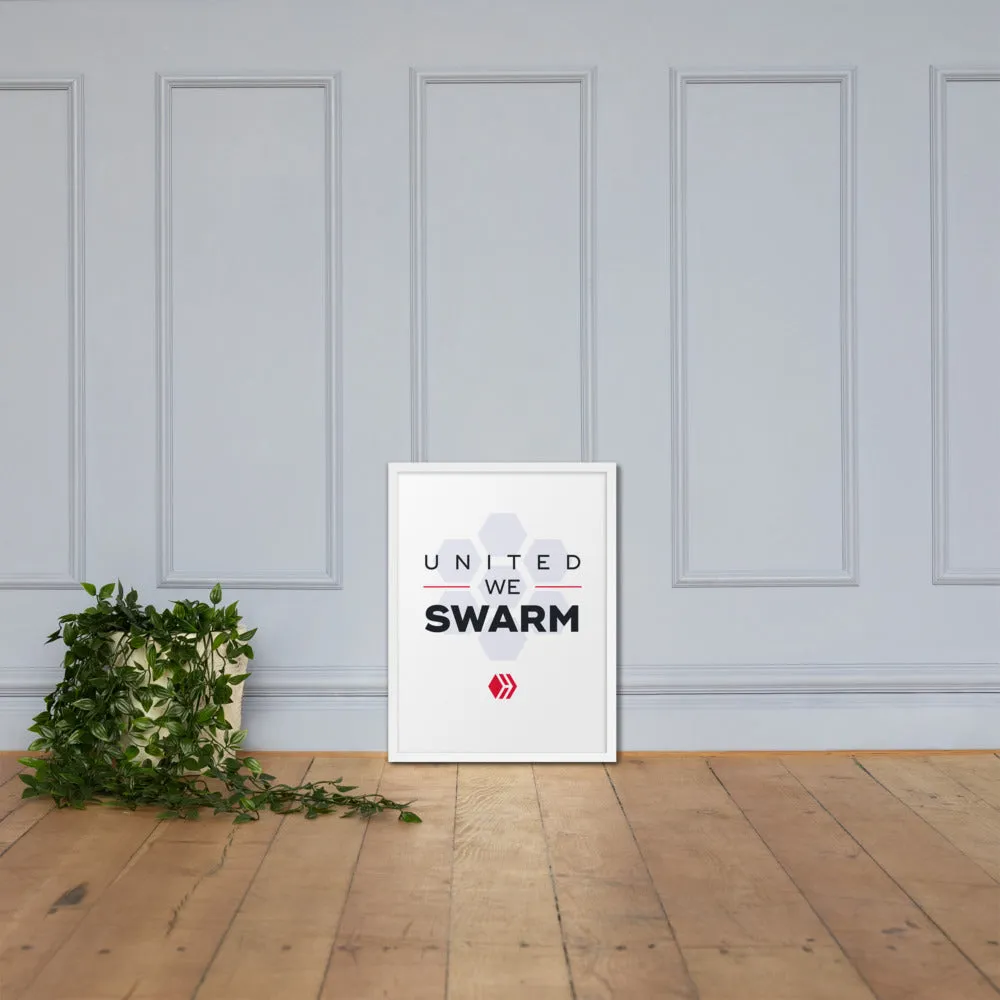 United We Swarm Light Framed poster