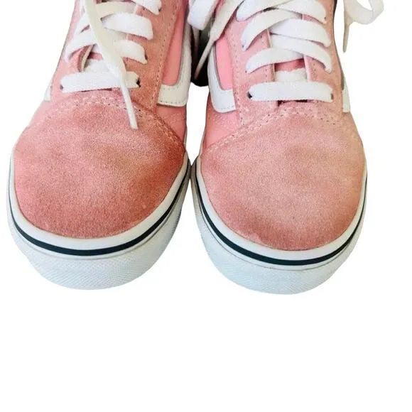 VANS Girls Old Skool Skate Sneaker Rose Dawn Pink Suede Size 2.5 Unisex Leather