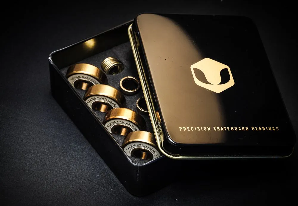 Venom Precision Gold Skateboard Bearings - Skate Rated
