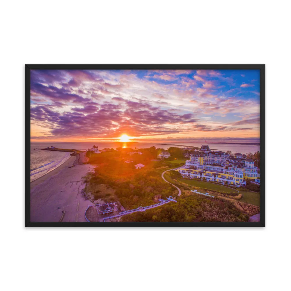 Watch Hill Sunset Over East Beach, Framed poster