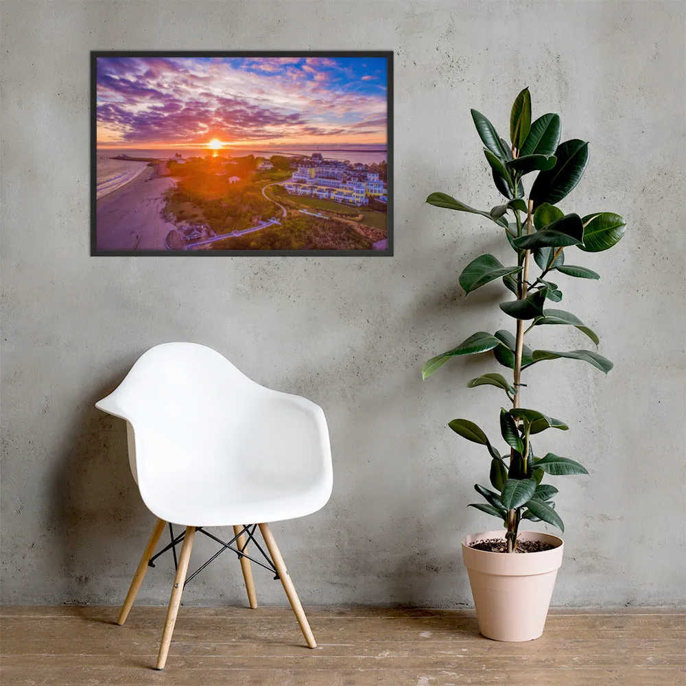Watch Hill Sunset Over East Beach, Framed poster