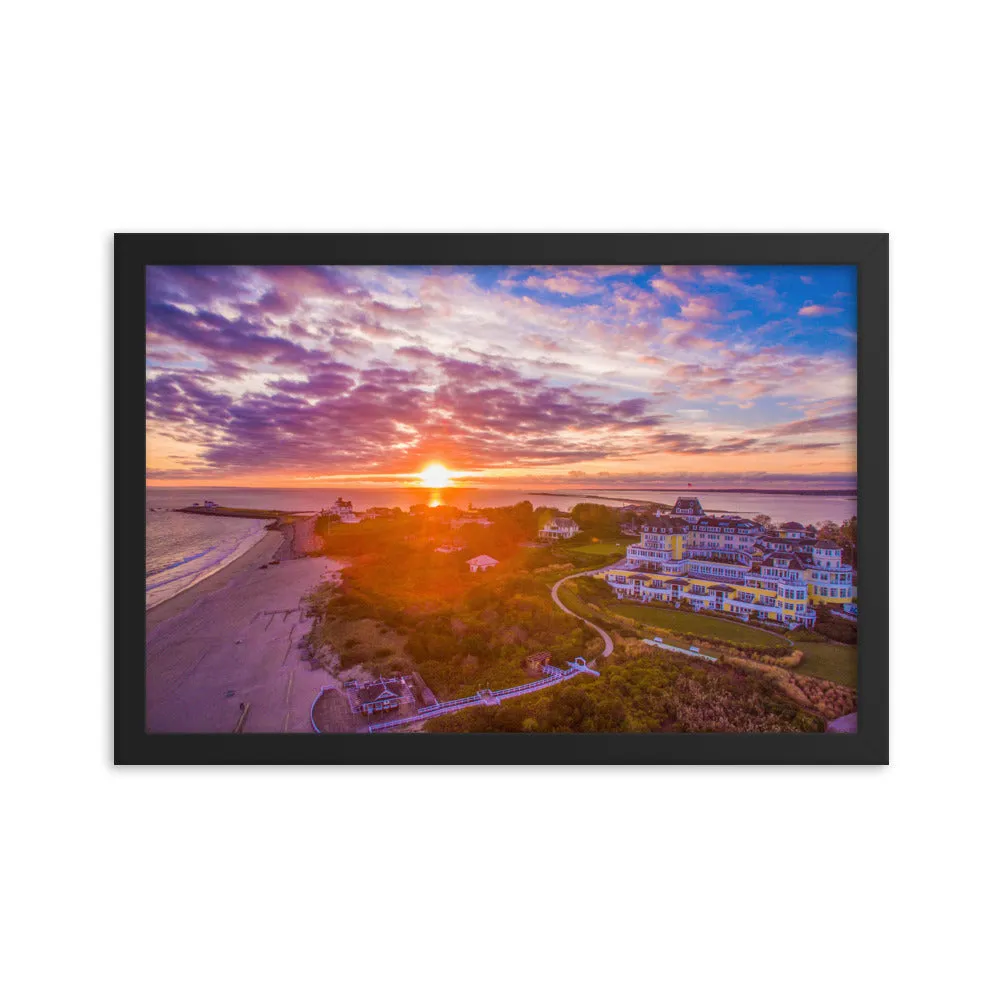 Watch Hill Sunset Over East Beach, Framed poster